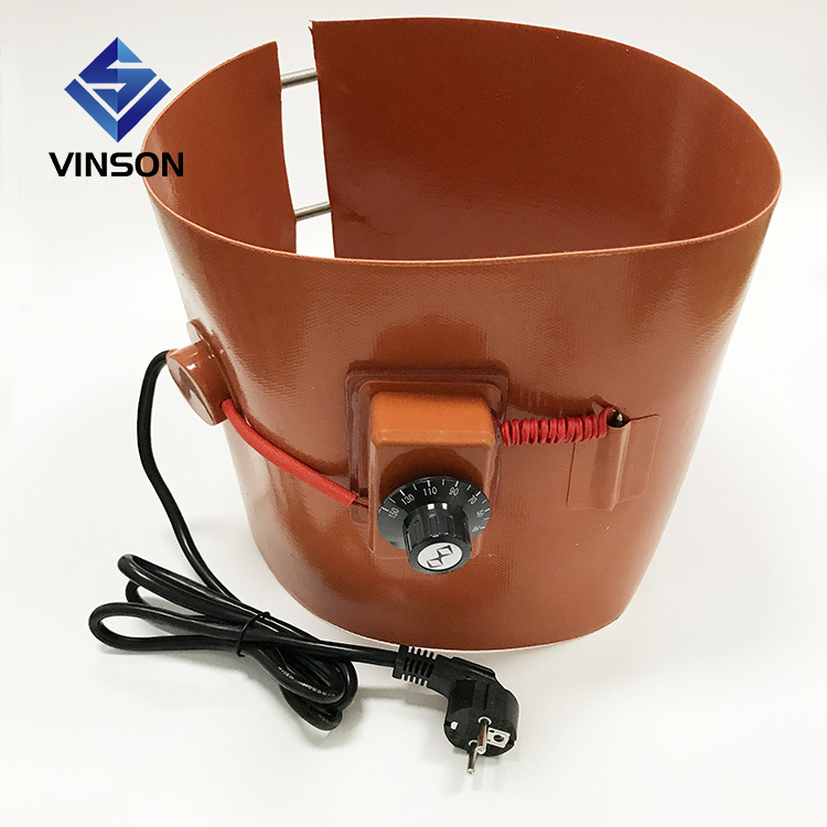 flexible silicone drum heaters suitable for use on 200 litre metal or plastic drums with adjustable knob/digital thermostat