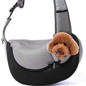 Pet Carrier Hand Free Sling Puppy Carry Bag Small Dog Cat Travel Carrier with Breathable Mesh Pouch for Outdoor Travel Walking