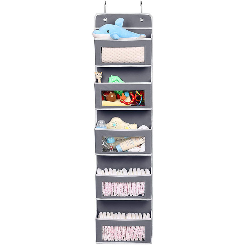 YCW Home Hanging Closet Organizer Foldable Closet Hanging Shelves Large Fabric Foldable Linen Storage Bins Bag