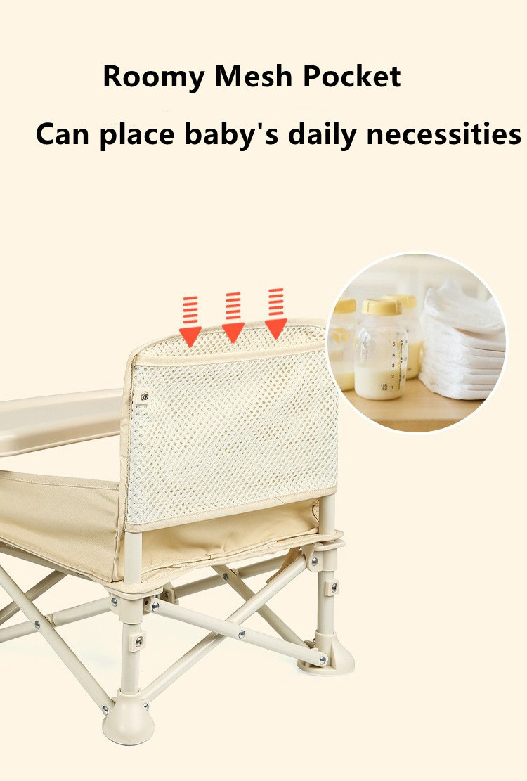 Kids Folding Camp Chair With Carry Bag Portable Baby Seat Travel Chair For Camping OEM Lightweight Baby Outdoor Table Chair