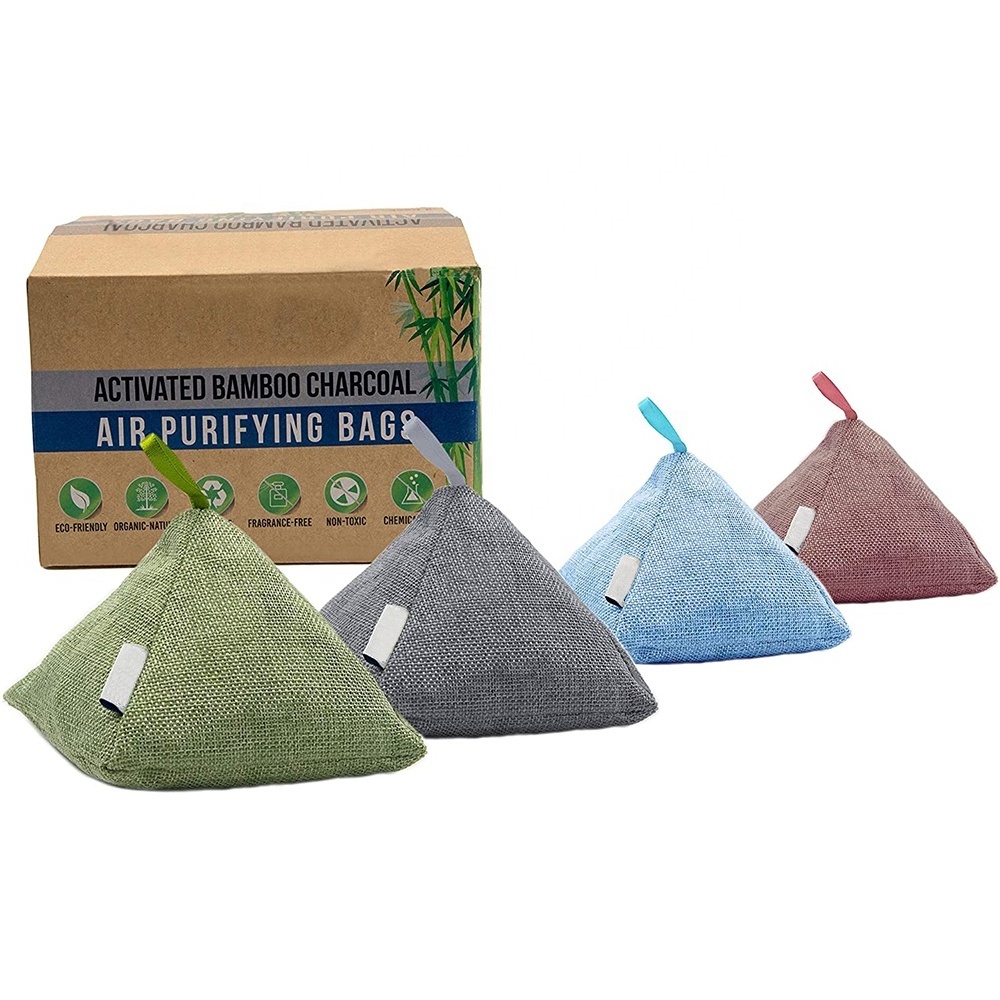 Naturally Activated Bamboo Charcoal Air Purifying Bags | Natural Home Deodorizer Bags Organic Eco Friendly & Chemical Free