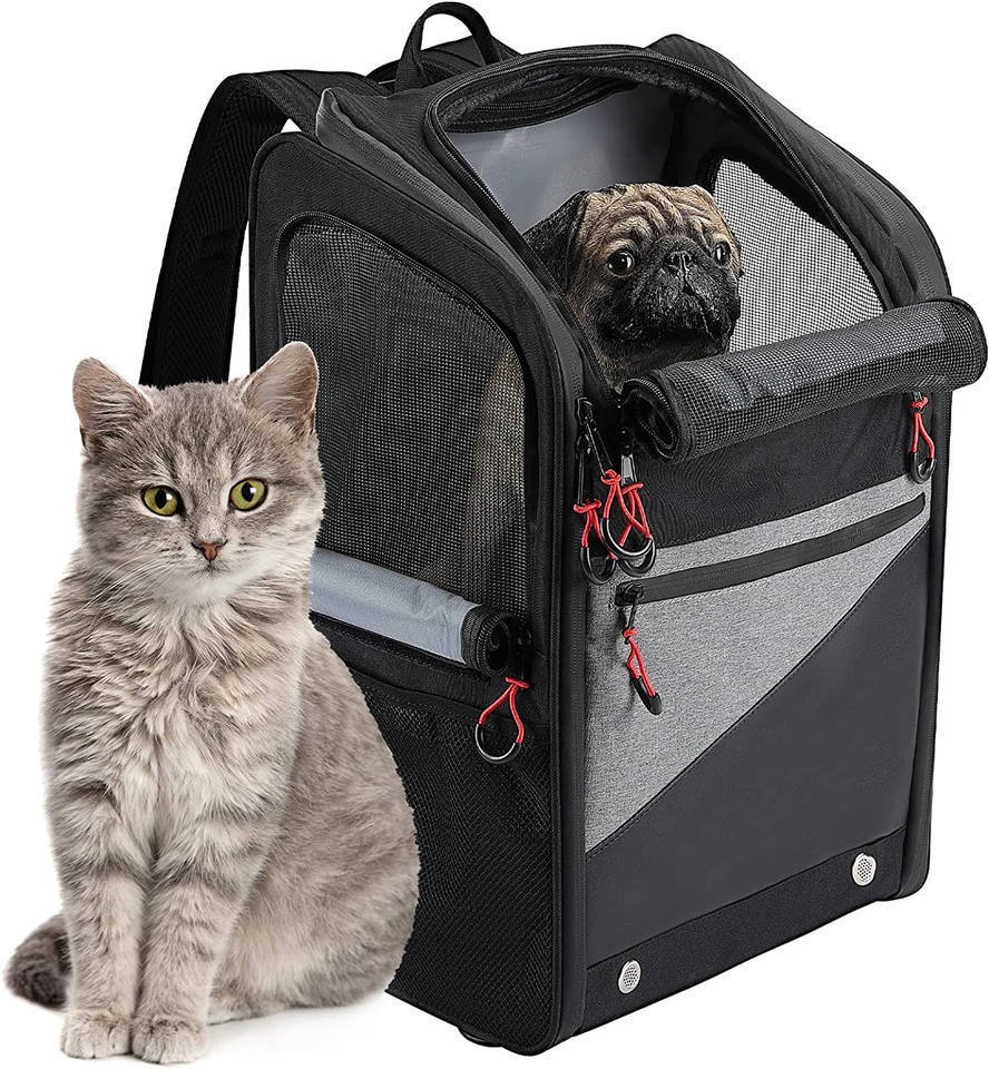 Lovely Breathable Pet Backpack Soft Sided Bubble Cat Carrier Weather-Proof Motorcycle Dog Cat Carrier Bag For Luggage Rack