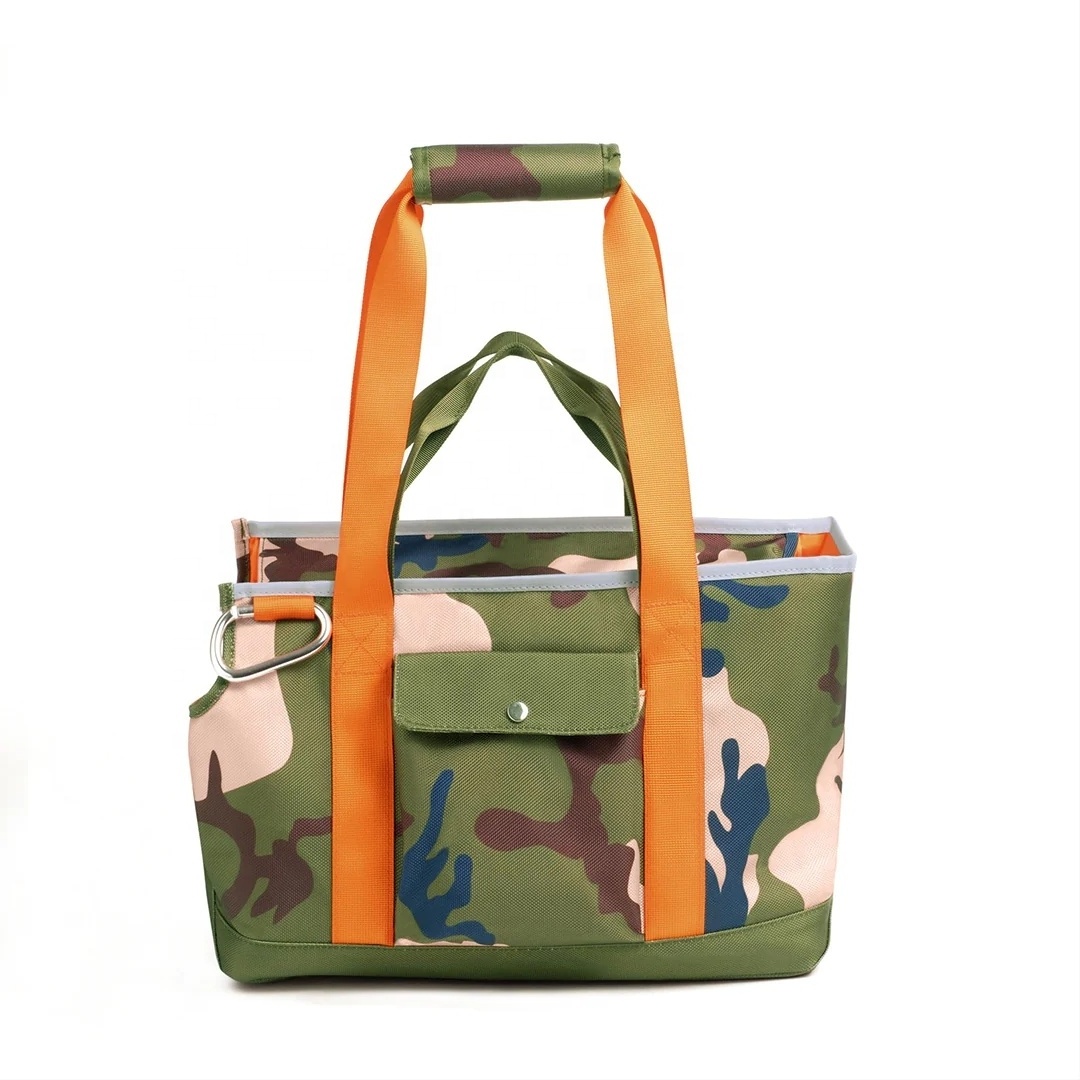 Custom Luxury Camo Pattern Pet Tote Bag Travel Sling Tote Pet Bag Purse Dog Carrier Bag