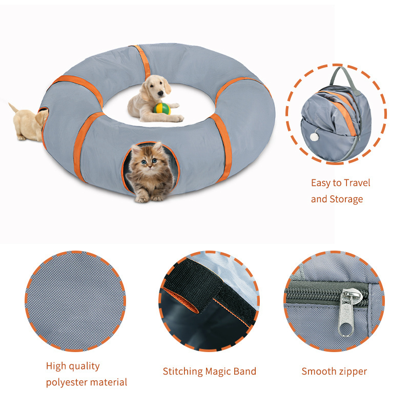 New Design Small Animal Tunnel Bed Pet Training Bag Collapsible Pet Tunnel Toy Dog Cat Pet Tunnel Bags