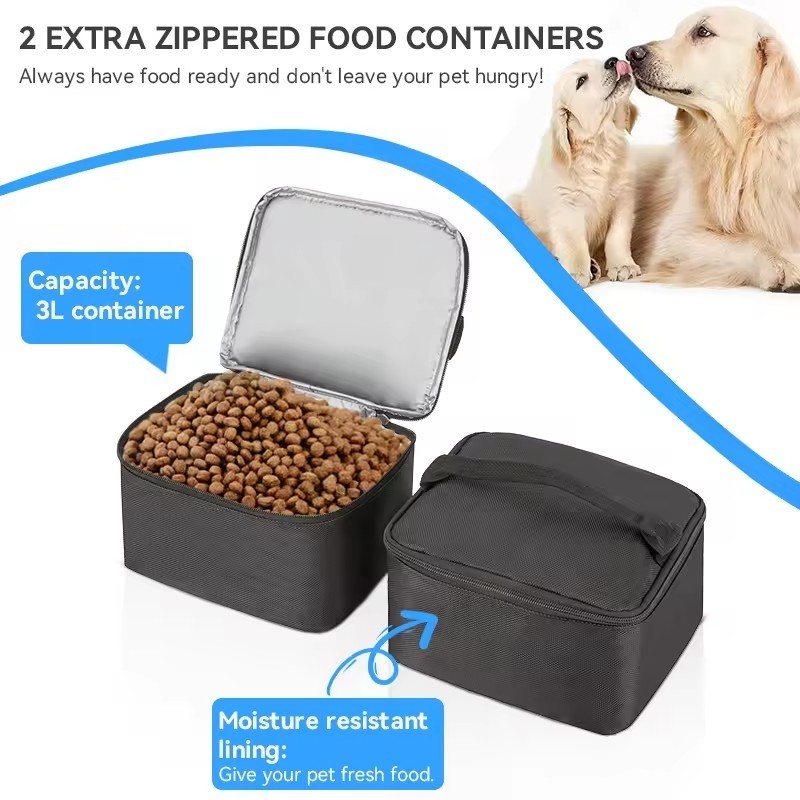 Outdoor Camping Dog Cat Food Storage Bag Travel Pet Cooler Backpack Pet Training Bag Sport Dog Food Carrier Pet Bag