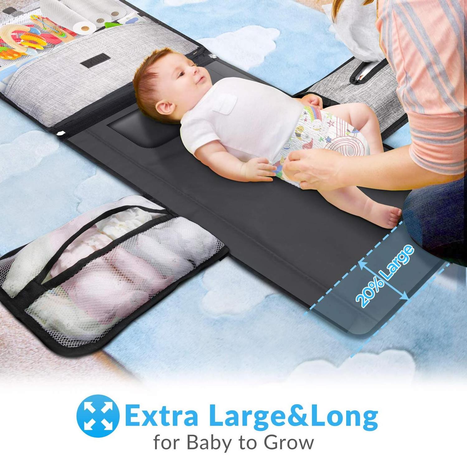 Foldable Custom Travel Baby Changing Mat Waterproof Stroller Portable Baby Diaper Changing Pad for Diaper Bag