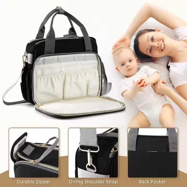 Mini Lightweight Baby Diaper Bag Caddy Organizer Tote Hospital Travel Newborn Baby Maternity Puffer Bag Large Capacity Baby Bag