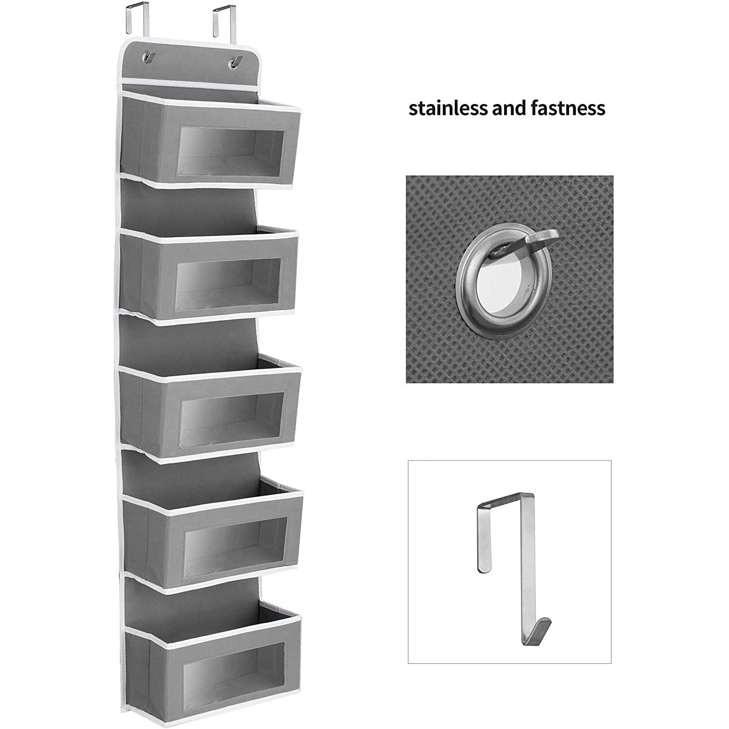 Foldable Wholesale Custom Mount 4 6 5 Clear Window Pocket Closet Organizer Over The Wall Storage Door Hanging Organizer