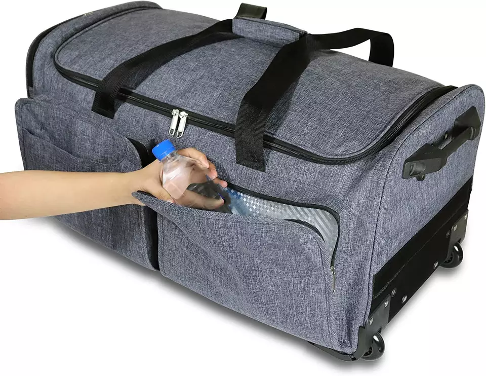 Bag Factory Luxury Rolling Travel Dance Bag Wheeled Duffel Bag Luggage with Garment Rack