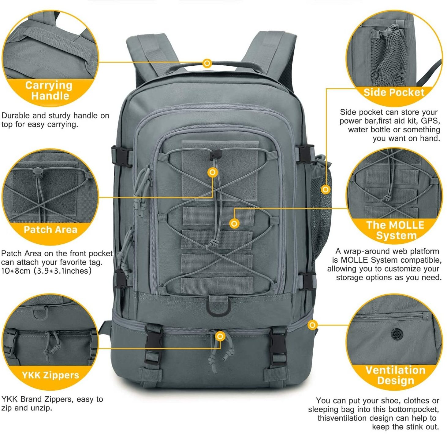 Camouflage Bag Survival Backpack Camping Hiking Tactical backpack