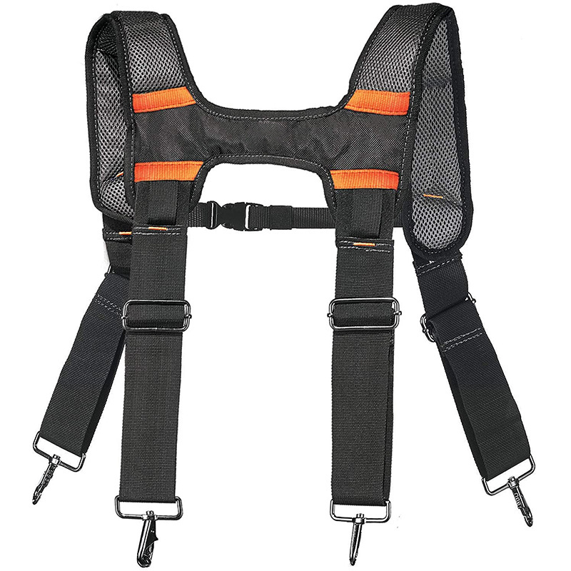 1680 Denier Poly Carpenter Tool Belt with Suspenders Tool Vest Ultra Anti-Wear Framer Combo Apron Tool Belt For Men