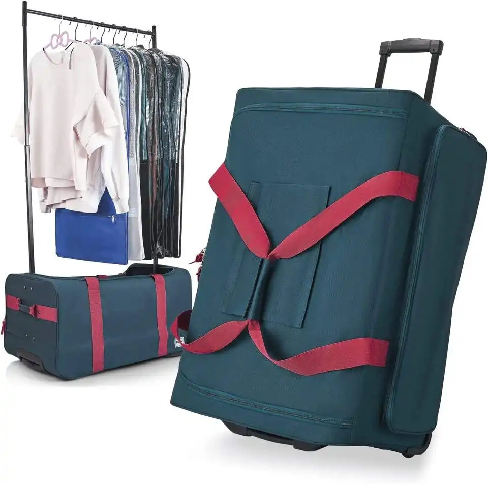 Outdoor Travel Costume Rack Rolling Upright Luggage Weekender Trolley Duffle Bag Garment Rack Travel Dance Bag