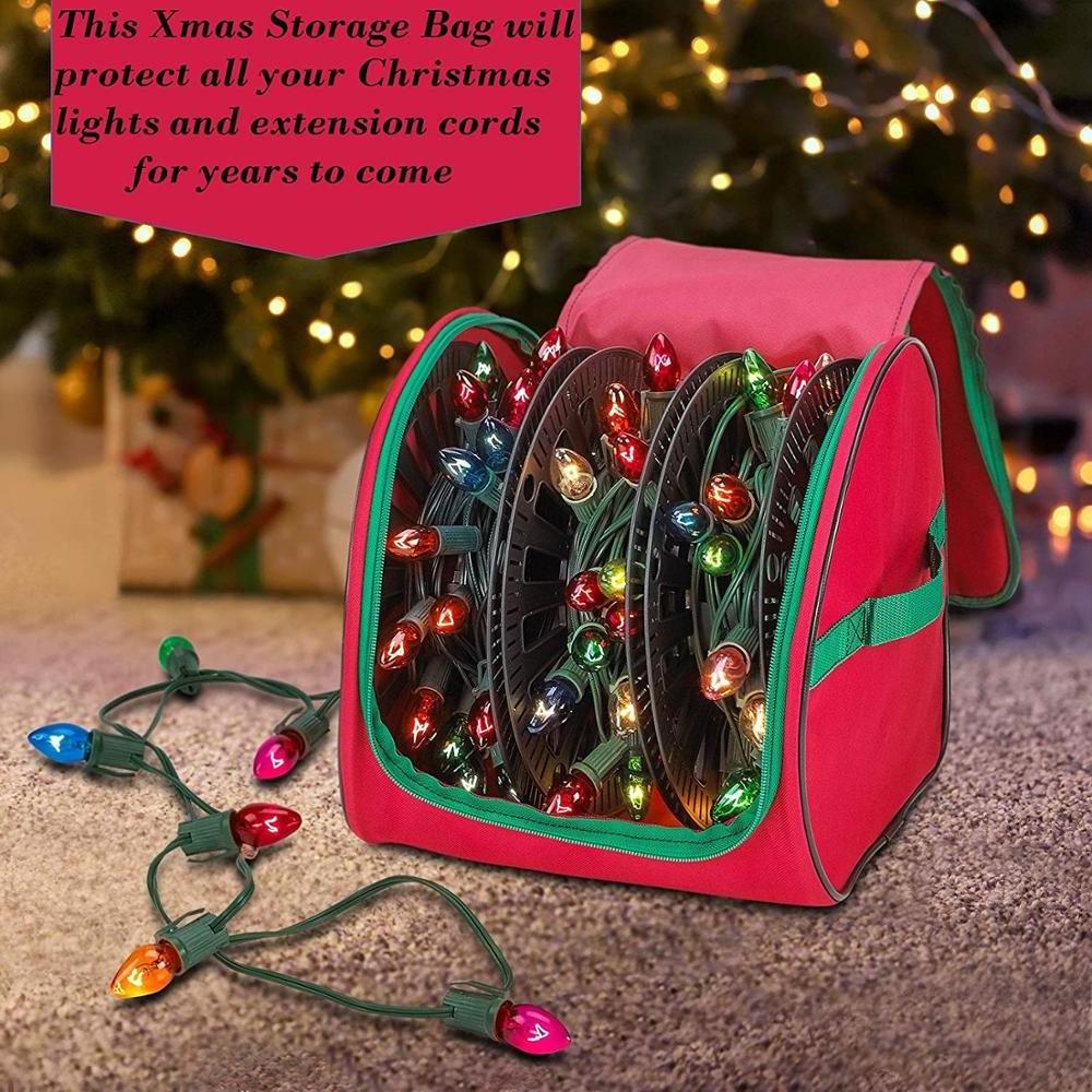 Premium Christmas Light Decoration Storage Bag Festival Tote Decorations Lighting Organizer Christmas Light Storage Bag