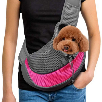 Outdoor Travel Dog Shoulder Bag Mesh Oxford Single Comfort Sling Handbag Tote Pouch Pet Puppy Carrier