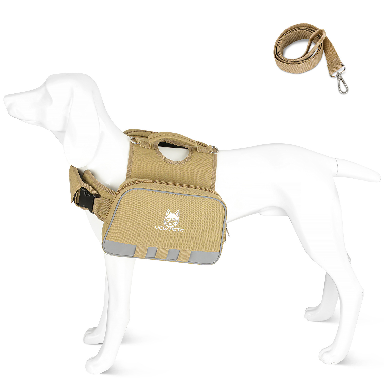 Adjustable Dog Pack Double Bags Outdoor Dog Saddlebag Backpack Dog Saddle Bag With Reflective