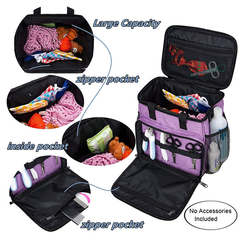 Pet Grooming Tote Bag Dog Grooming Supplies Organizer Storage for Pets Grooming Kit and Dog Wash Shampoo Accessories(Bag Only)