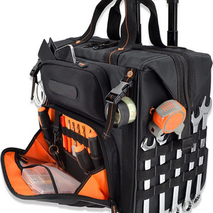 Technician Storage Foldable Rolling Tool Bag Heavy Duty Tools Organizer Work Bags Factory OEM Wheeled Tool Bag