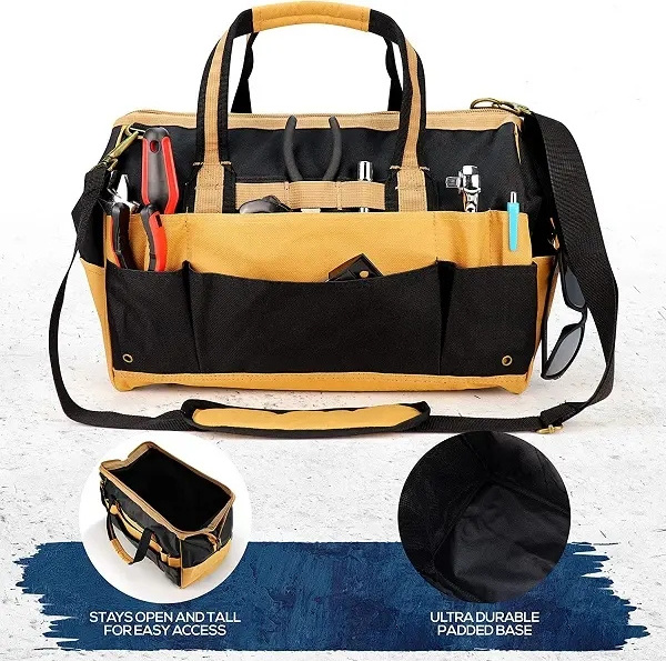 Garden Work Canvas Heavy Duty Electrician Hardware Tool Bag Plumbing  Tool Organizer Tote Tool Kits Bags