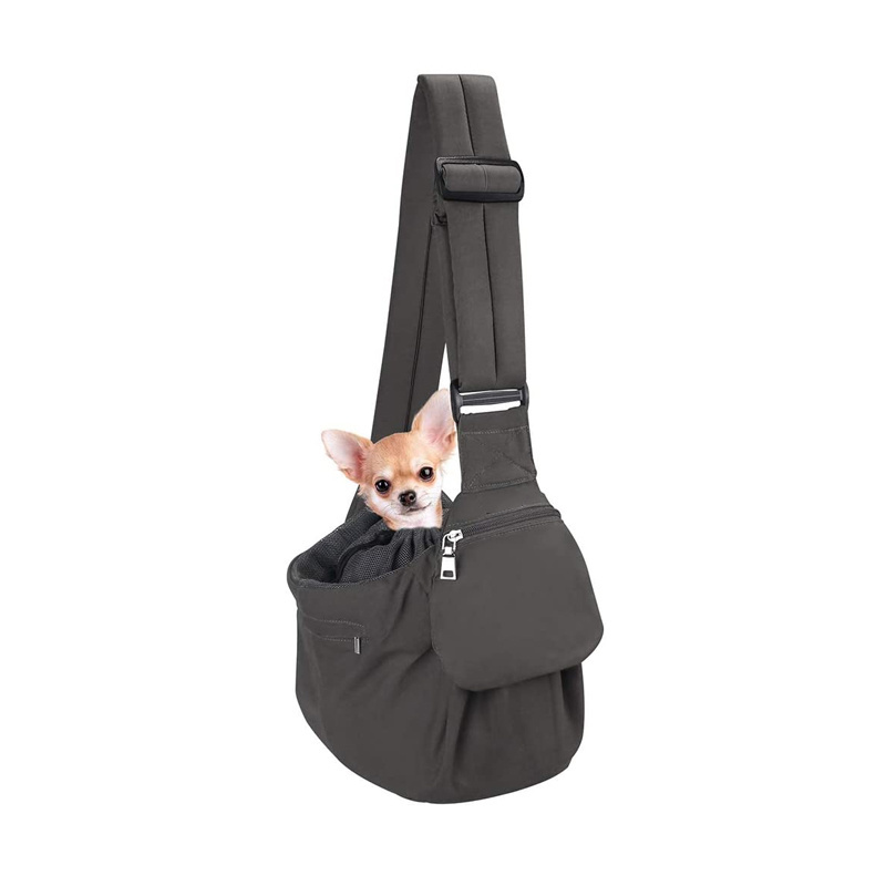 Adjustable Padded Shoulder Strap Comfortable Hard Bottom Support Small Dog Papoose Travel Pet Carrier Sling Bag