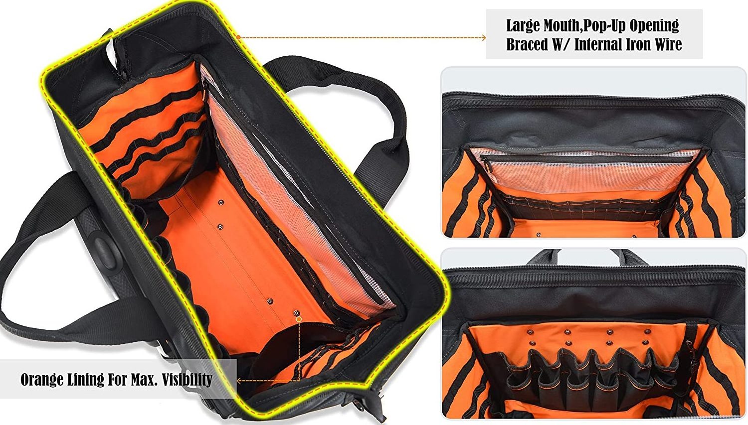 Technician Storage Foldable Rolling Tool Bag Heavy Duty Tools Organizer Work Bags Factory OEM Wheeled Tool Bag