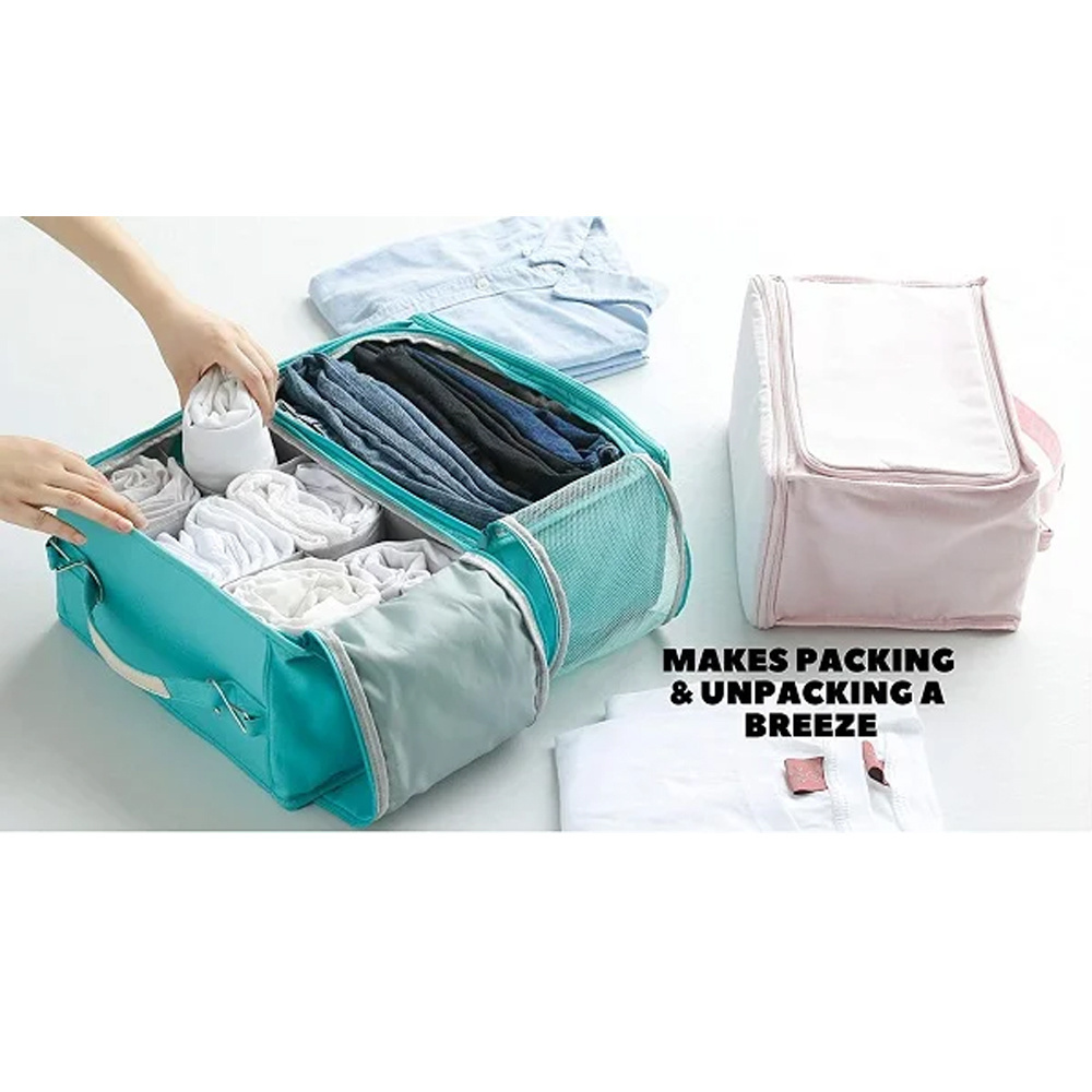 Hooks Suitcase Closet Organizer Insert Packing Hanging Luggage Bag Large Capacity Oversized Fabric Hanging Storage Clothing Orga