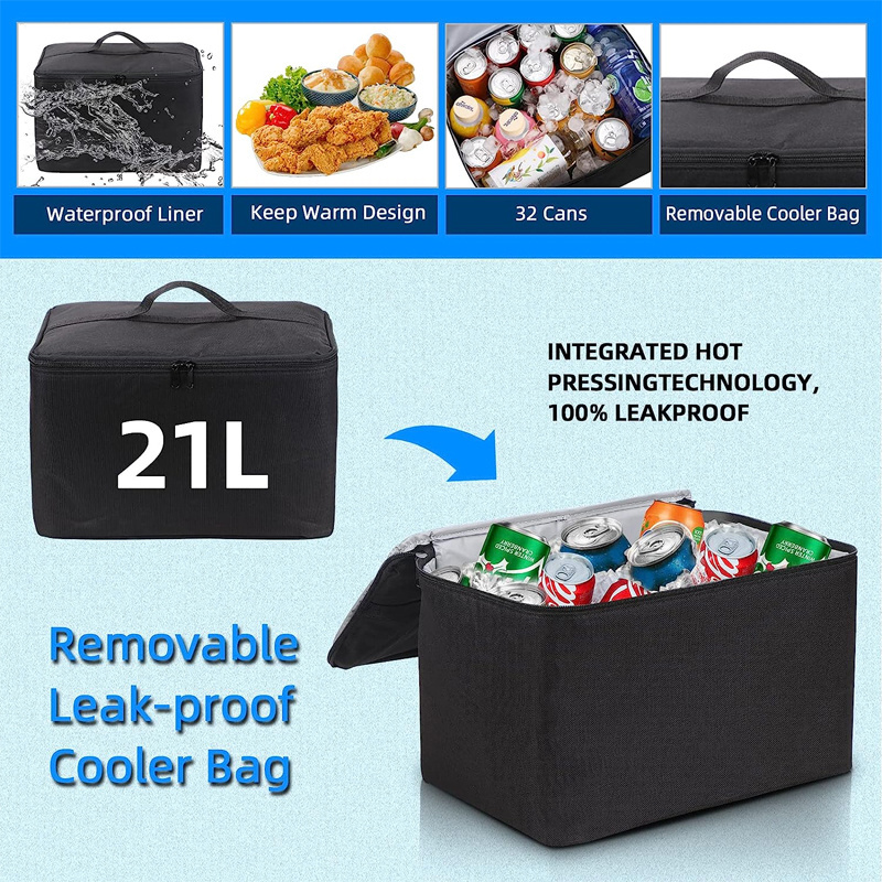 5 in1 Car Storage Organizer SUV Insulated Cooler Bag Trunk Organizer Collapsible SUV Drive Auto Car Trunk Tool Organizer