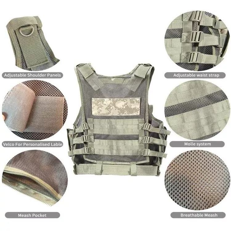 Wholesale Oxford Fabric Multi-purpose Combat Tactical Board Plate Carrier Waterproof Safety Tactical Vest with Molle System