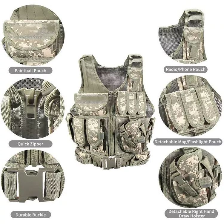 Wholesale Oxford Fabric Multi-purpose Combat Tactical Board Plate Carrier Waterproof Safety Tactical Vest with Molle System