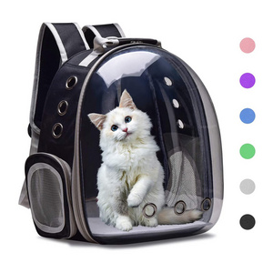 Outdoor small animals Pets Cat  clear PVC Backpack Carrier Bag Small Dog Backpack Carrier