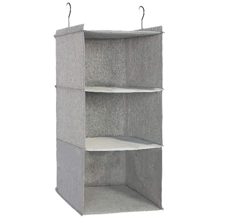 Durable Cloth Foldable Clothes Towels Hanging Storage Shelves Hanging Closet Organizer