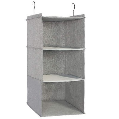 Durable Cloth Foldable Clothes Towels Hanging Storage Shelves Hanging Closet Organizer