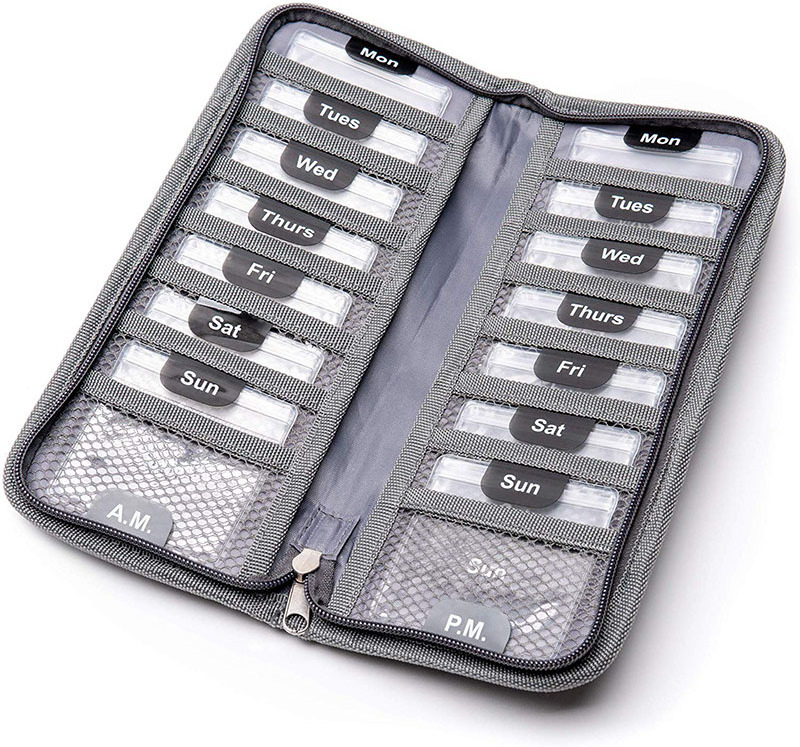 Professional factory delivery premium travel outdoor one week audit felt eco friendly pill organizer