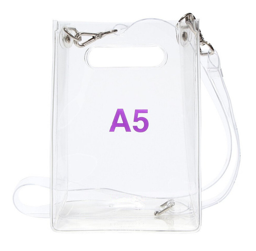 Wholesale Custom Transparent Shoulder Bag PVC A5 Sling Bag Clear Crossbody Bag