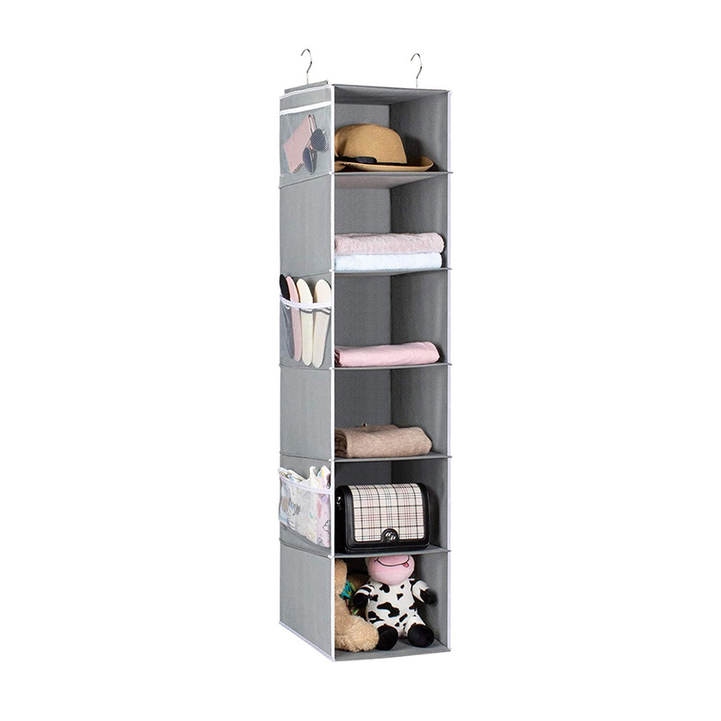 BSCI custom 6 Shelf Collapsible Hanging Closet Organizers Shelves Hanging Organizer