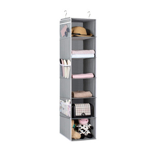 BSCI custom 6 Shelf Collapsible Hanging Closet Organizers Shelves Hanging Organizer