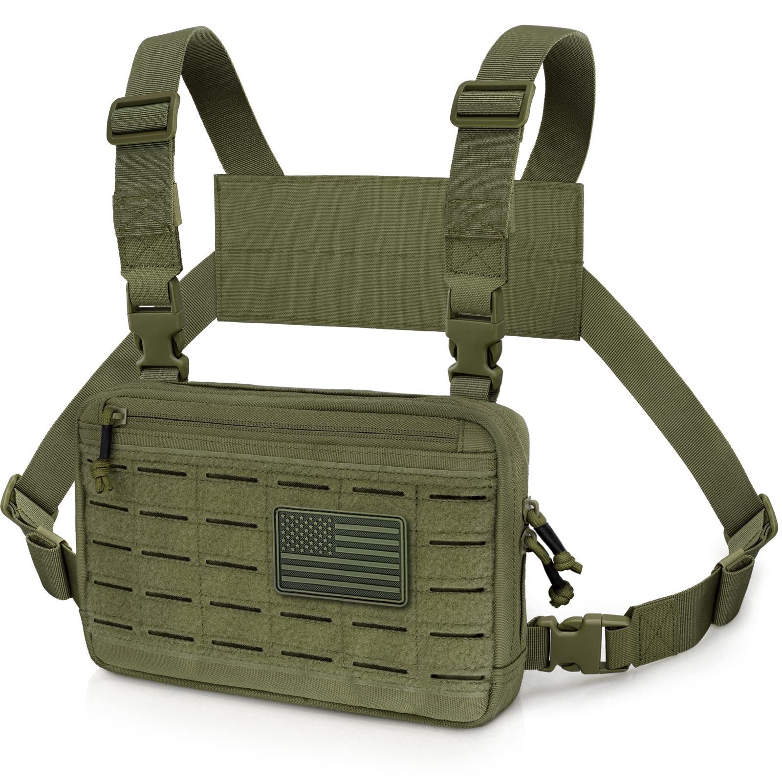 Custom High Quality Outdoor Tactical Chest Rig Pack Running Chest Bag with Front Loop Airsoft Recon Chest Rigs for Men