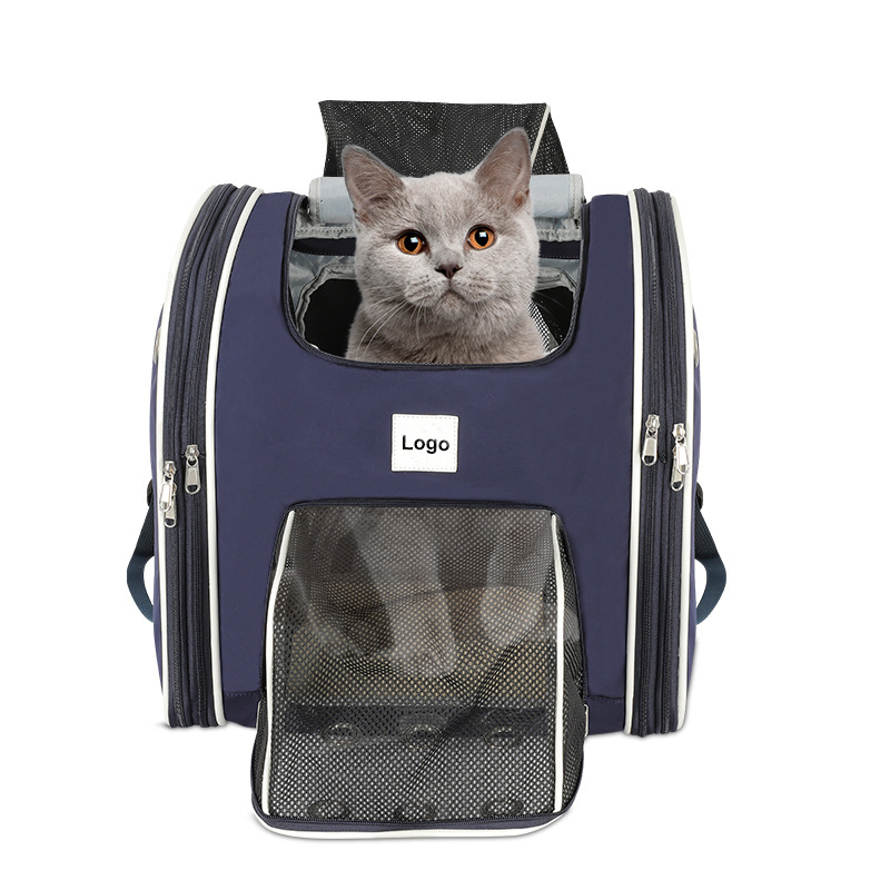 Custom Portable Pet Carrier Backpack Stylish Dog Carrier Backpack Expandable with Breathable Mesh for Small Dogs Cats Puppies