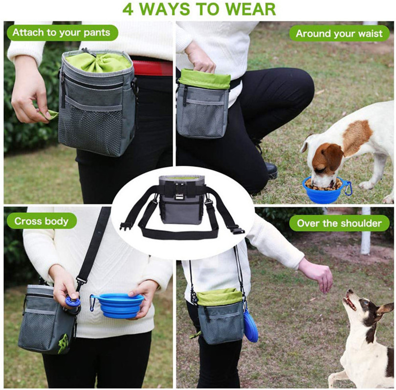 BSCI Factory Waterproof Dog Training Food Bags Pet Treat Pouch For Training Bait Bag