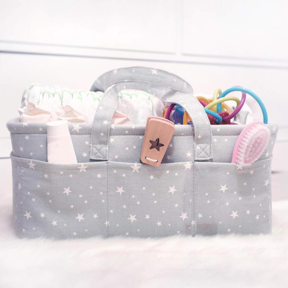 BSCI custom Baby Shower Gift Basket Large Nursery Storage Bag Baby Diaper Caddy Organizer