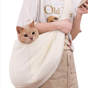 Portable Pet Dog Sling Carrier One-Shoulder Puppy Messenger Bag with Dog Leash for Small Dogs Cats