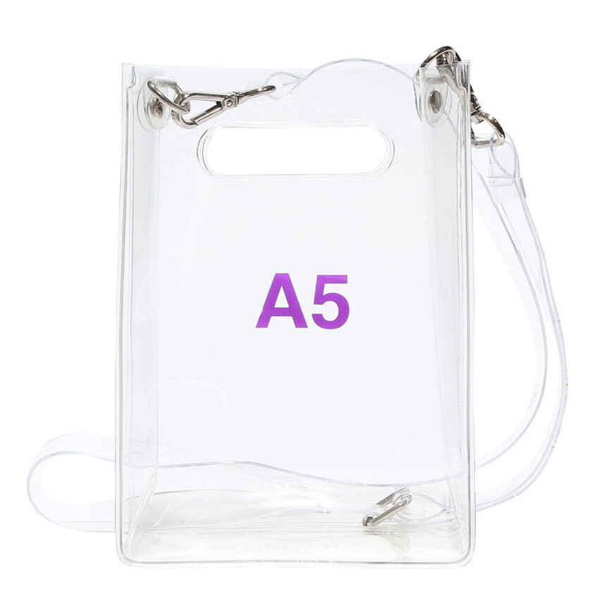 Wholesale Custom Transparent Shoulder Bag PVC A5 Sling Bag Clear Crossbody Bag