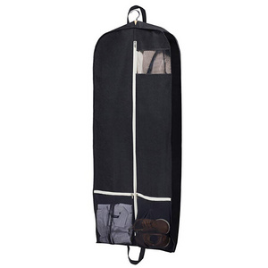 Gusseted Travel Garment Bag Breathable Suit Garment bag with shoes Pocket