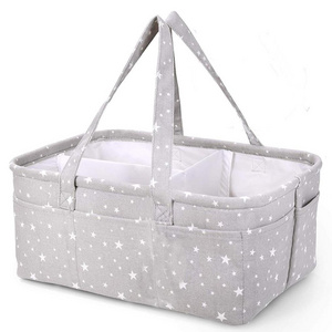 BSCI custom Baby Shower Gift Basket Large Nursery Storage Bag Baby Diaper Caddy Organizer