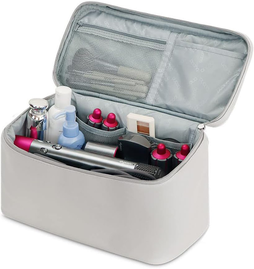 PU Leather Carrying Case hair tools Storage Bag Travel Multi functional Cosmetic Organizer Bag for Dyson Hair Dryer Accessories