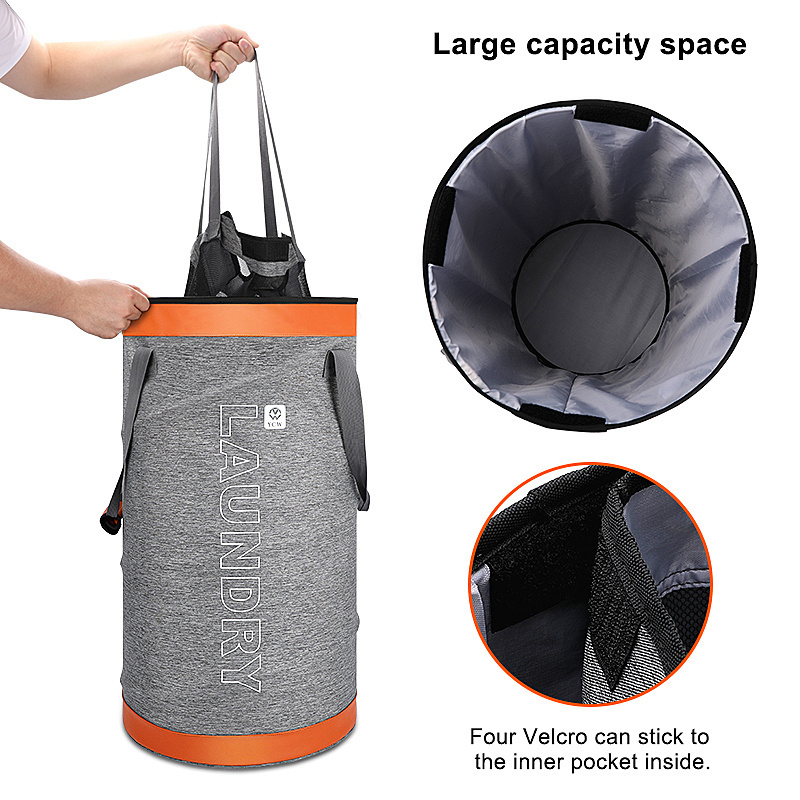 Durable College Travel Laundry Shoulder Backpack Foldable Clothes Bag Large Laundry Basket basketball clothes hamper