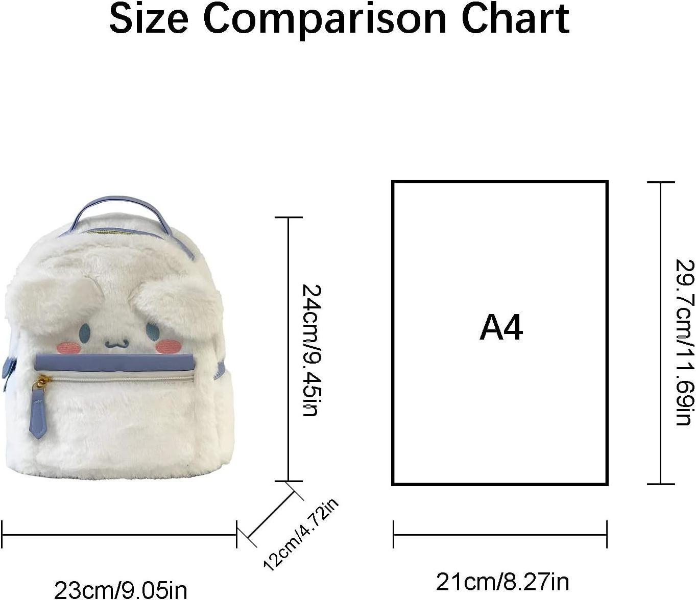 Travel 3D Kawaii White Dog Animal Cartoon PU Shoulder Schoolbag Kids Cute Mini Furry Backpack for Girls