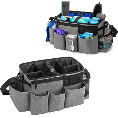 Large Cleaning Caddy Organizer with Handle Wearable Cleaning Caddy Bag for Cleaning Supplies