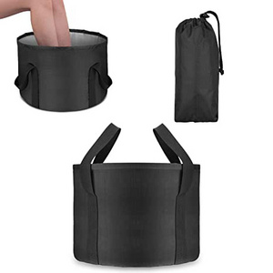 Custom Collapsible Foot Soaking Bath Basin Bag Travel Outdoor Camping Pedicure Feet Spa Bucket Tub