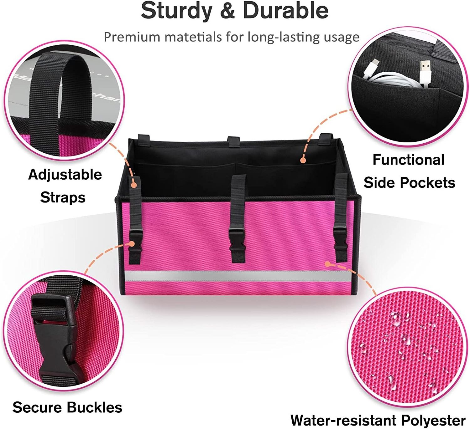 Large Organizer Caddy Under Seat Rollator Bag for 4-Wheel Rollator Walker or Bariatric Walker