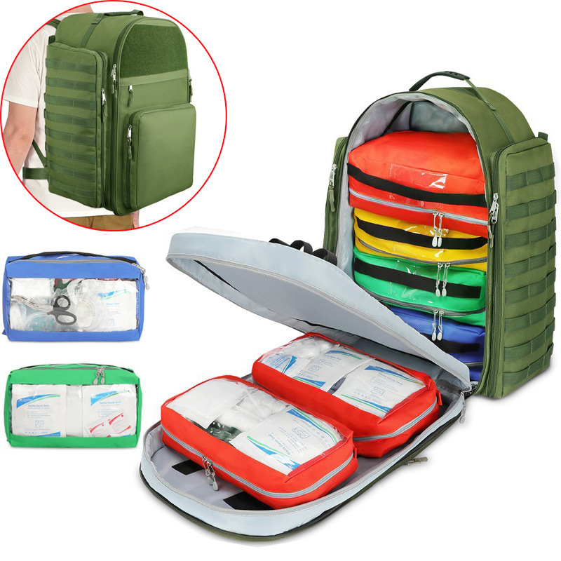 BSCI factory mochila Emergency Trauma Survival Tool Medical Bag First Aid Kit For doctor nurse organizer Travel storage backpack